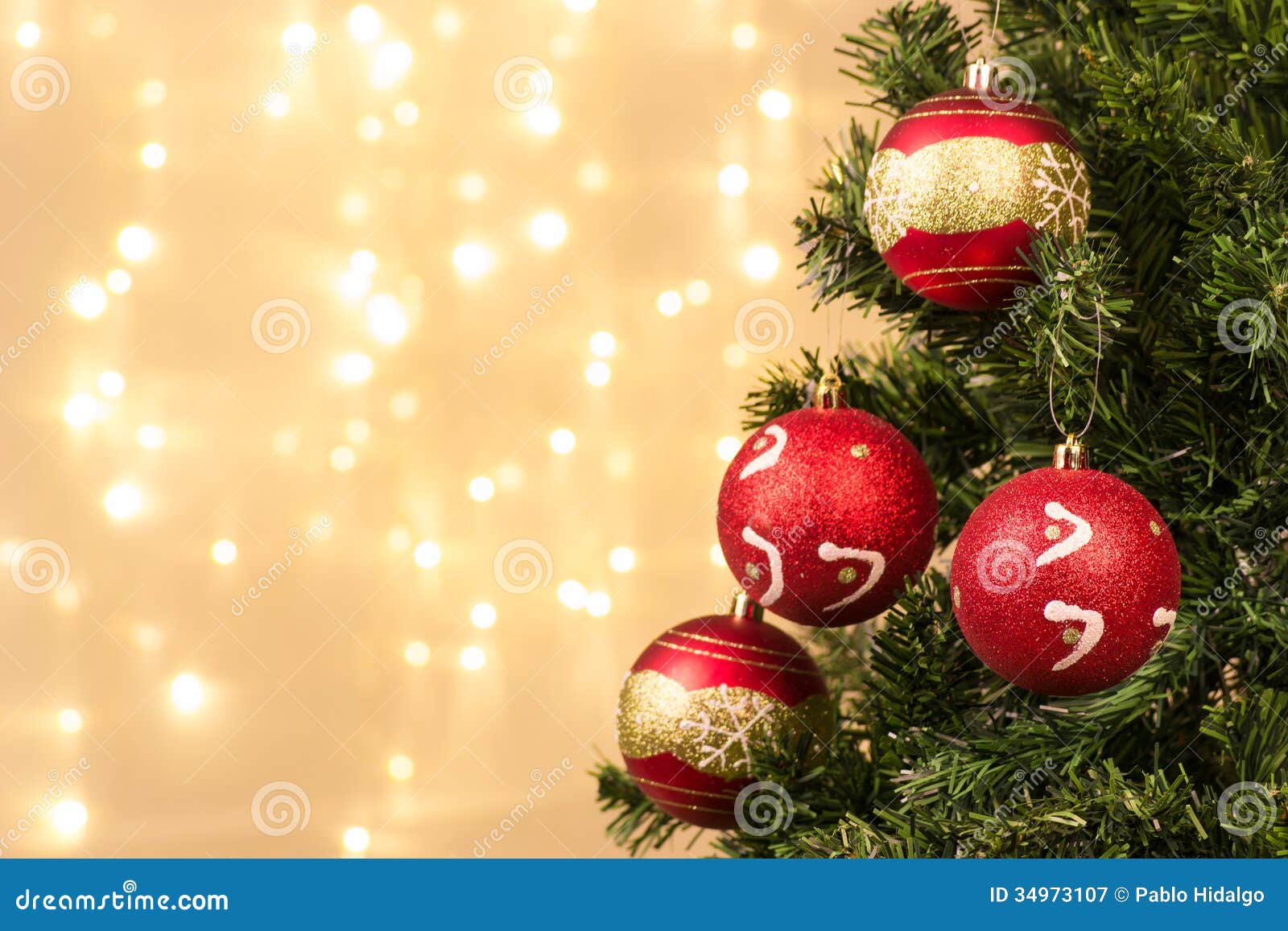 Closeup Of Christmas  tree Decorations  Stock Image Image 
