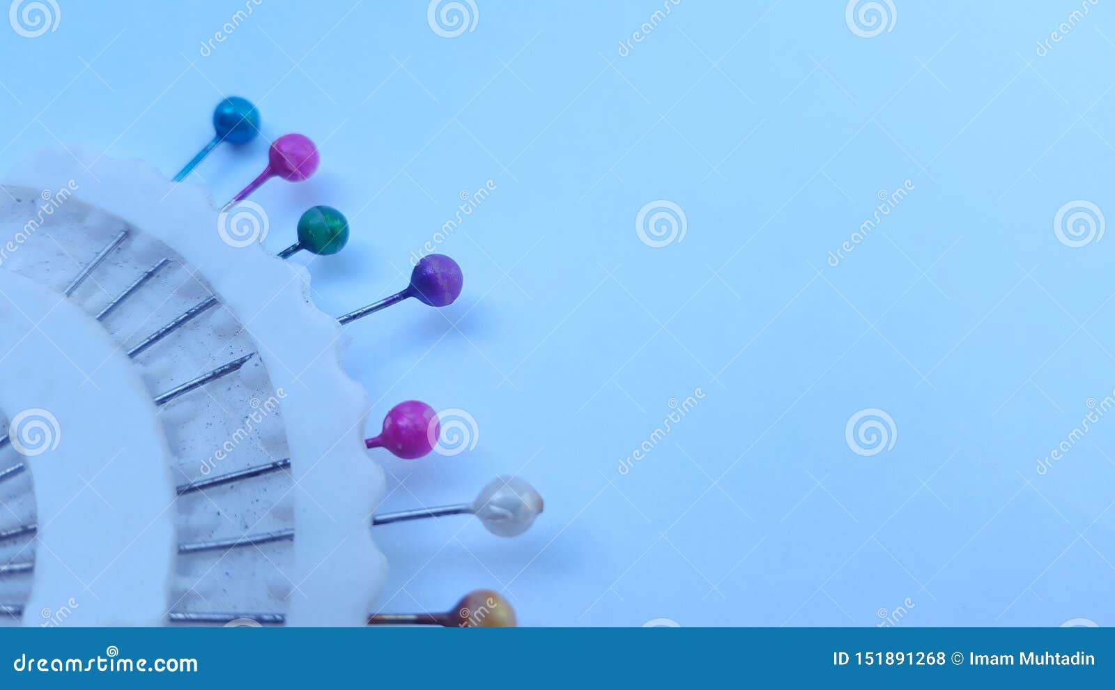 Closeup of Colorfull Needle Push Pins Stock Photo - Image of hobby ...