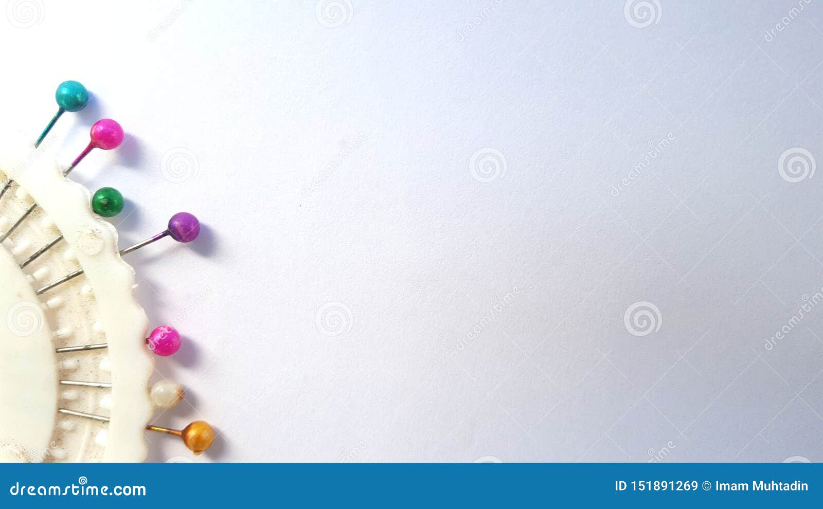 Closeup of Colorfull Needle Push Pins Stock Image - Image of cotton ...