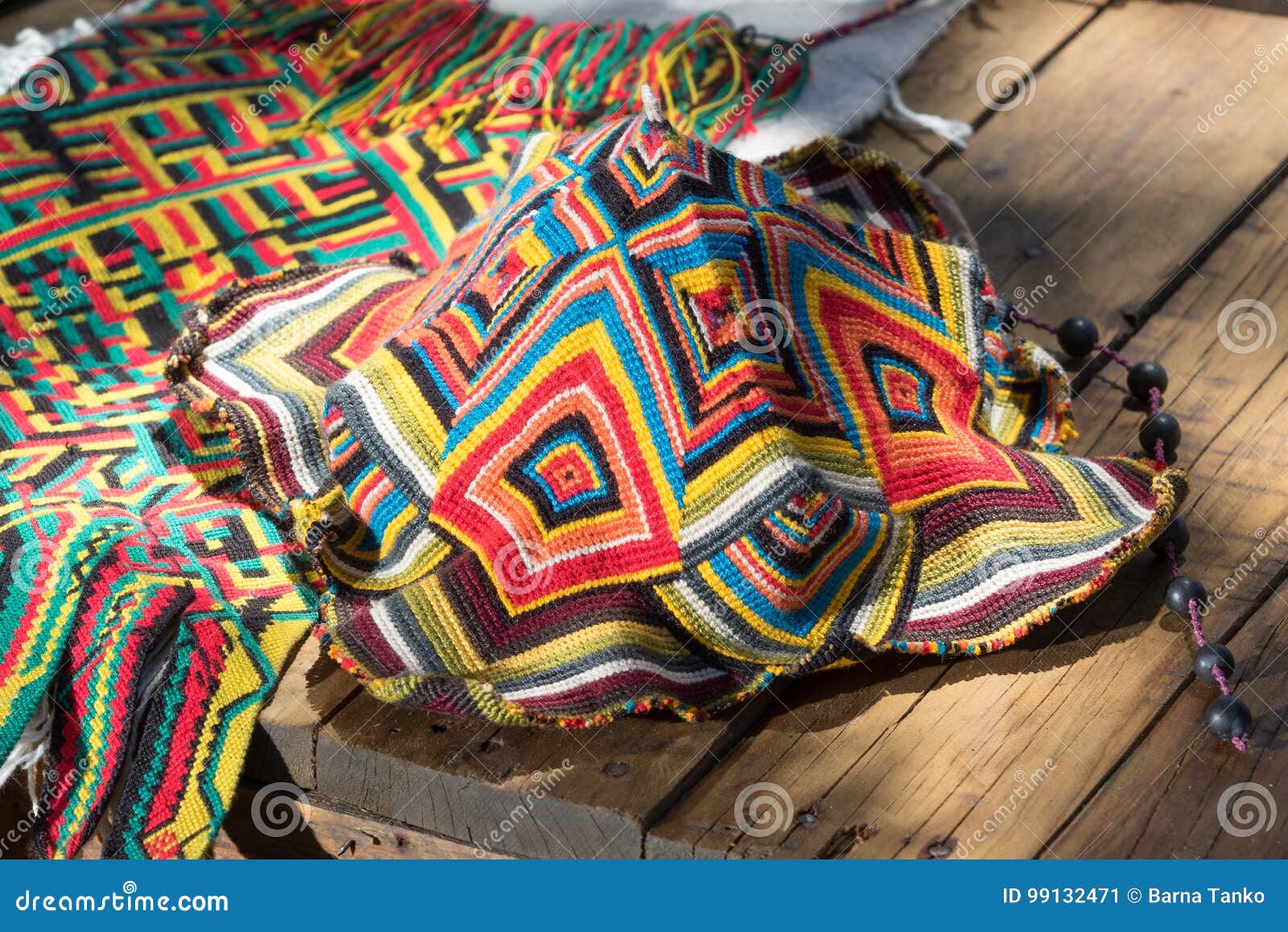 Closeup Of Handmade Artisan Textiles In Colombia Stock Image - Image of  colourful, artisan: 99132471