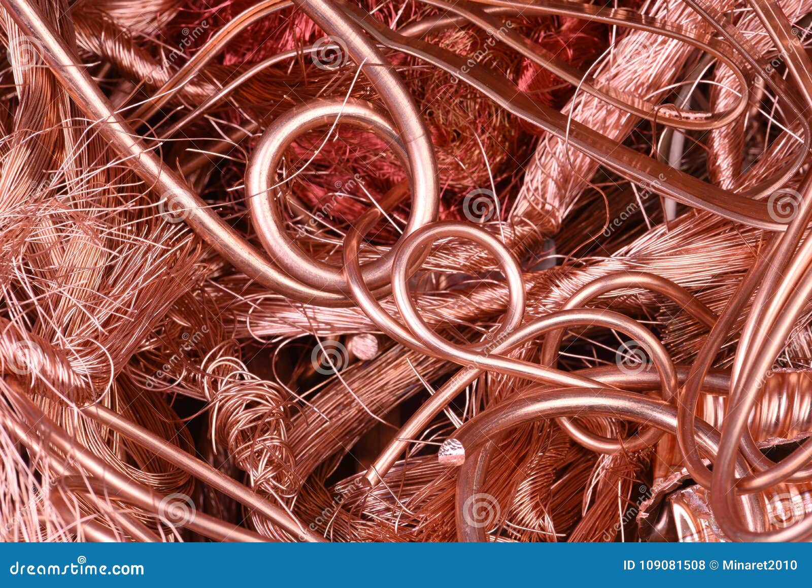 Copper wire raw materials stock photo. Image of industry 109081508