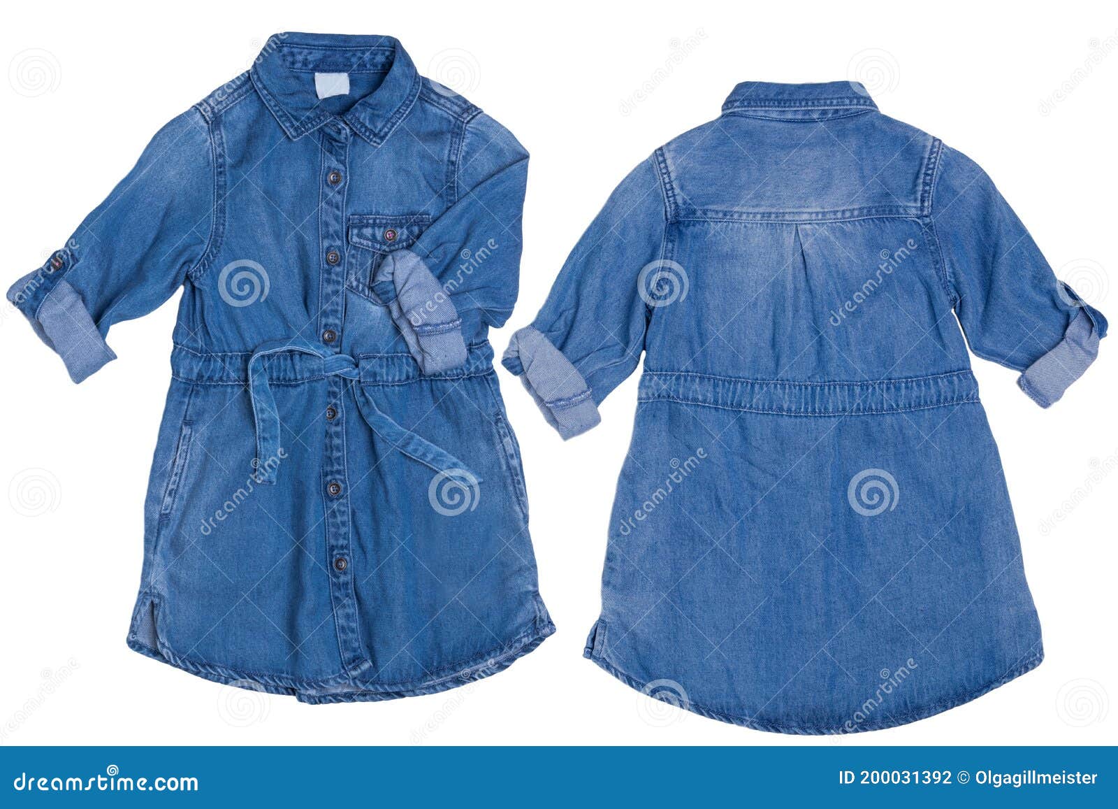 kids blue jean dress