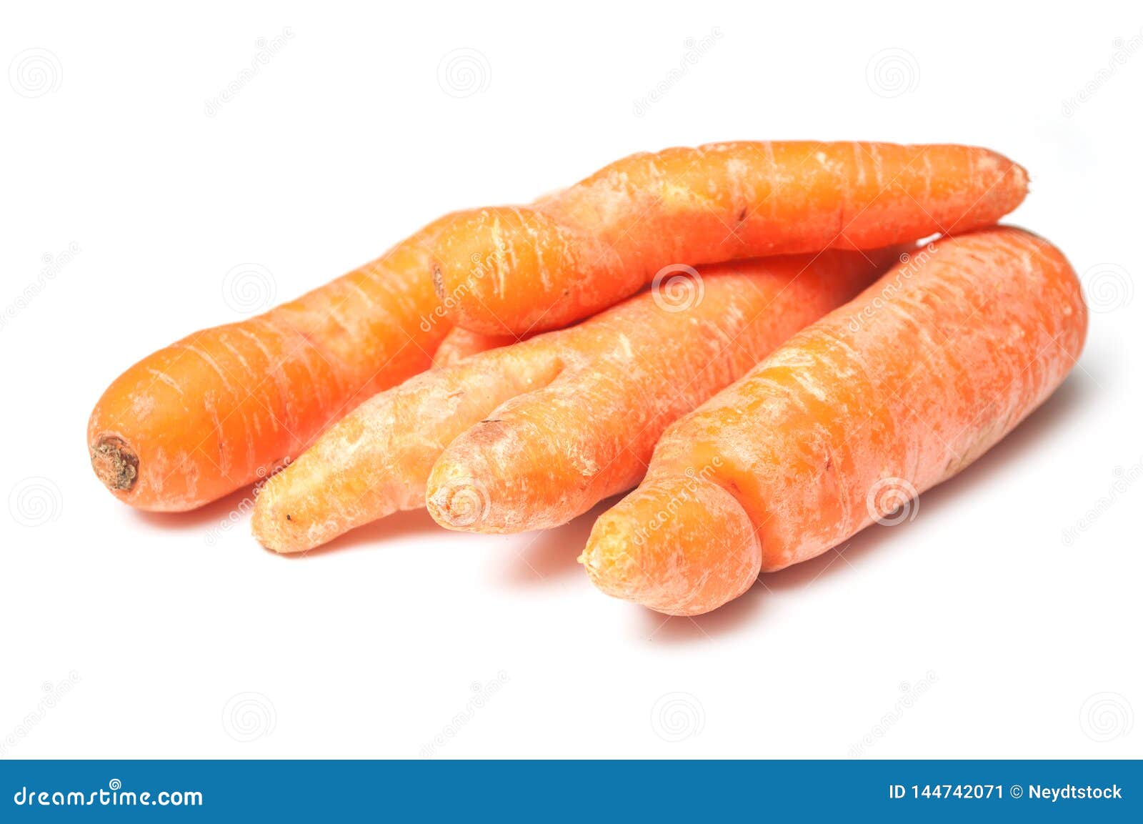 Deformed Carrots on White Background Stock Image Image of nature