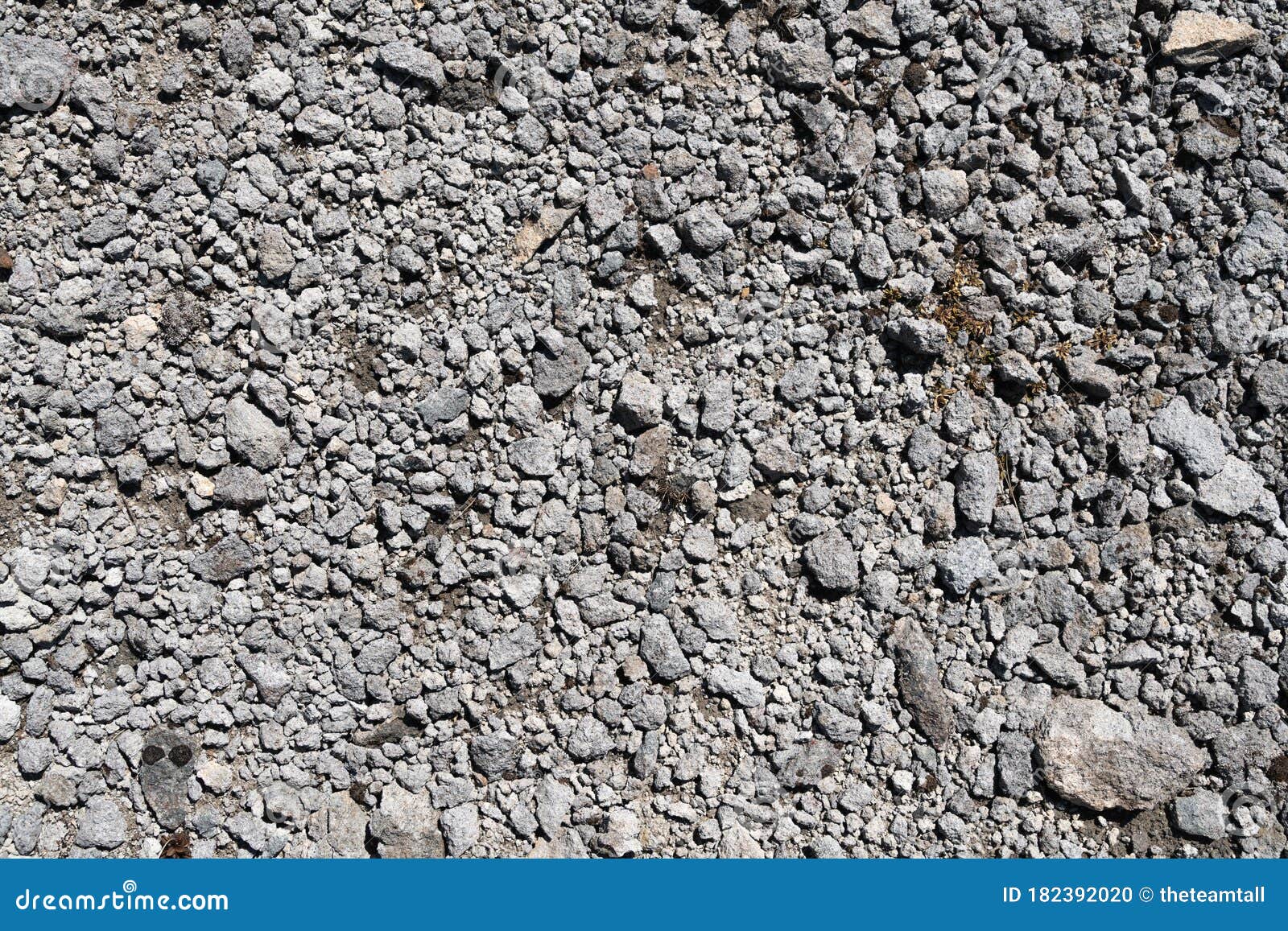 closeup detail of grey volcanic gravel