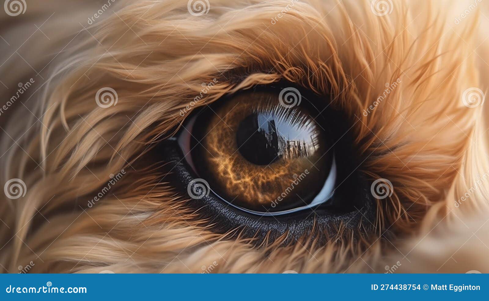Closeup of a dogs eye stock illustration. Illustration of closeup
