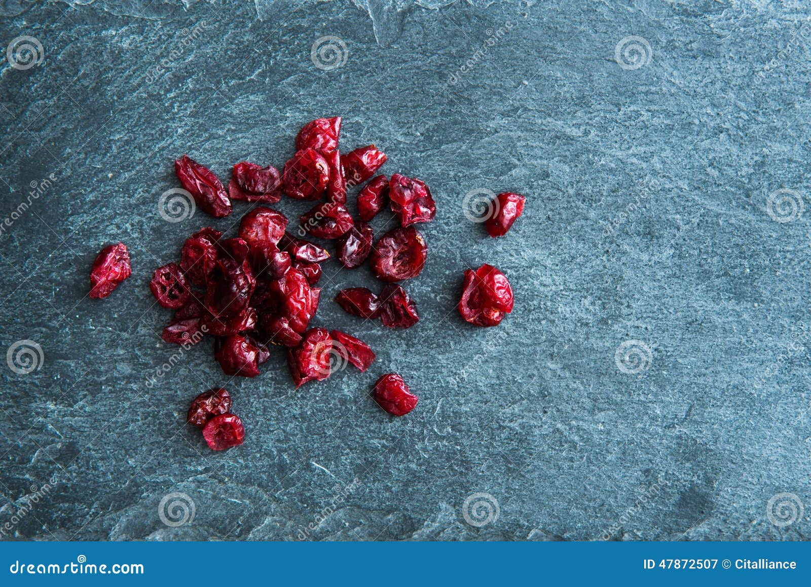 Closeup on Dried Lingonberries on Stone Substrate Stock Image - Image