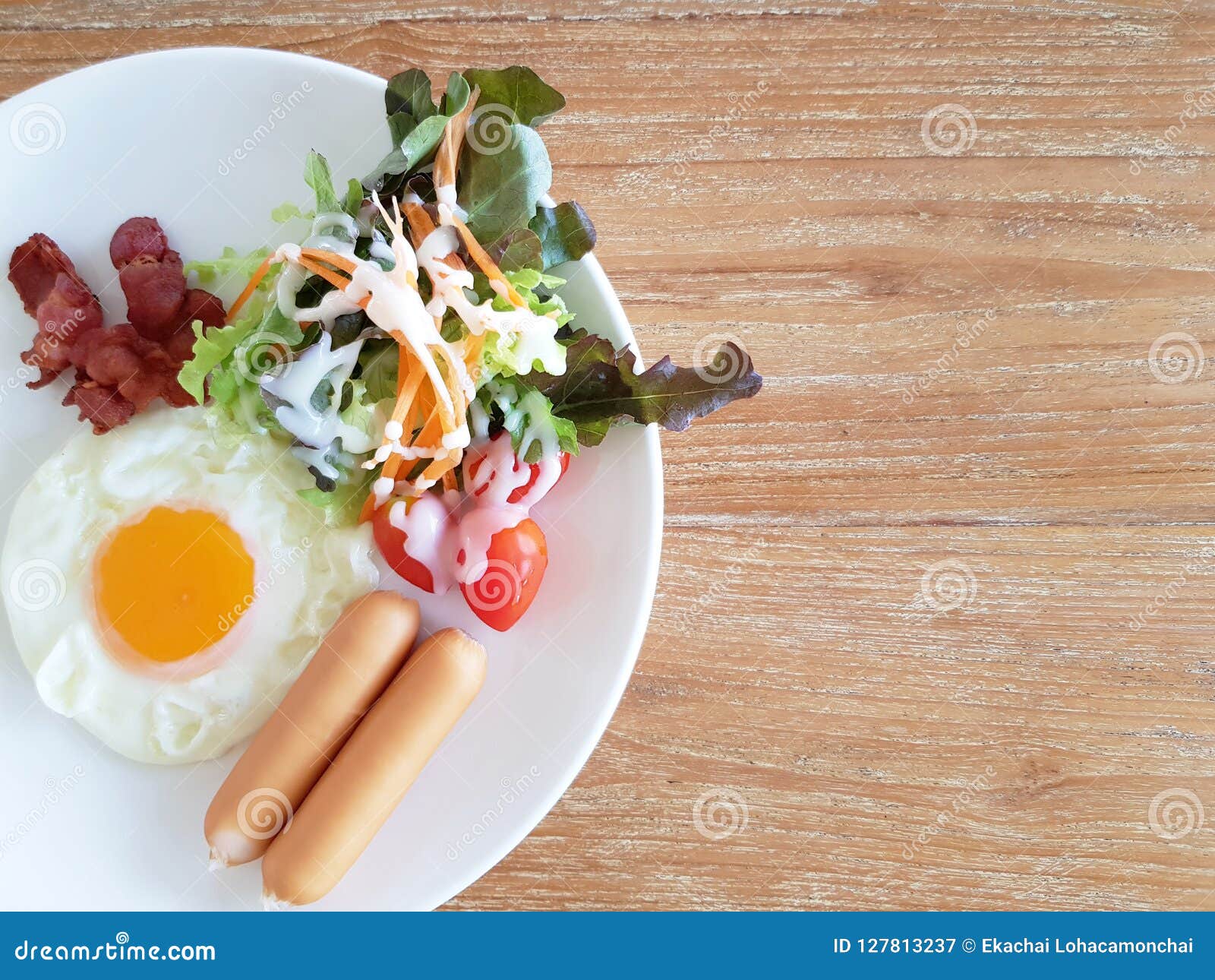 Eggs, Bacon, Ham, and Sausage on Top of Toast Stock Image Image of brightly, drink 127813237