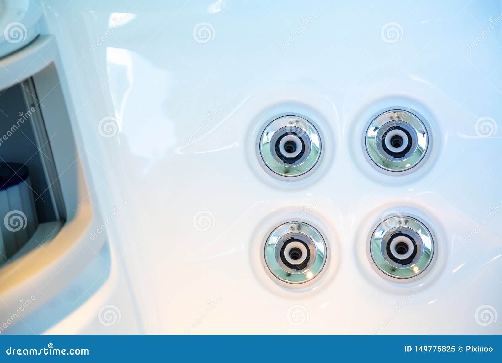 Closeup of Empty Bath Tubs at Spa Stock Image Image of cascading