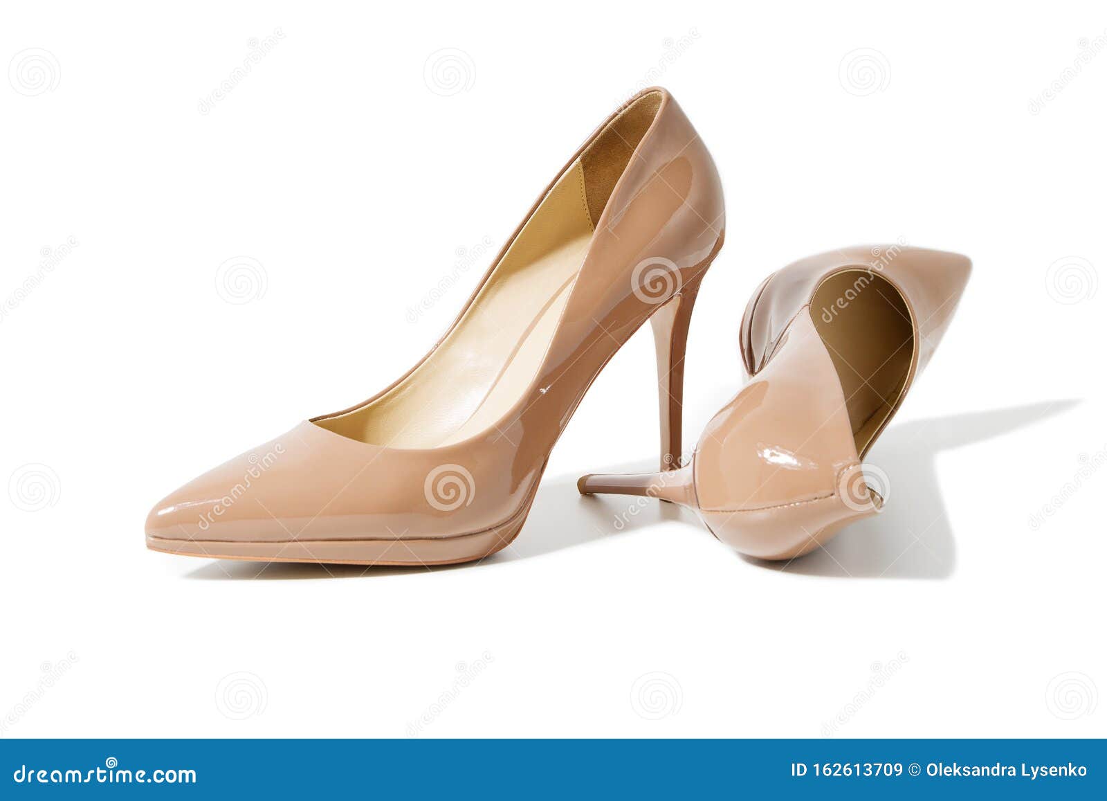 High Heels Women Shoes Beige Color 