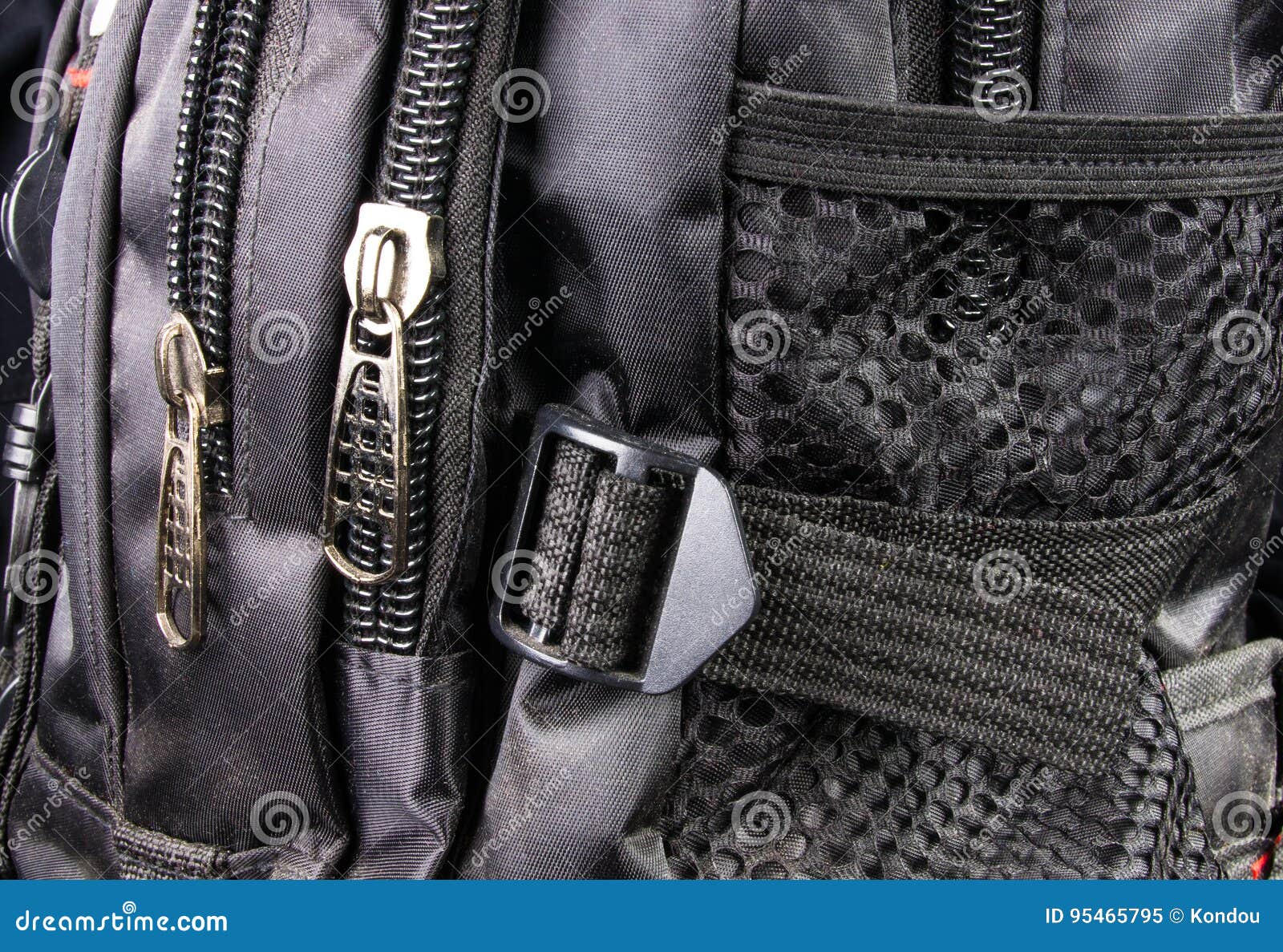 Pockets in the backpack stock image. Image of design 95465795