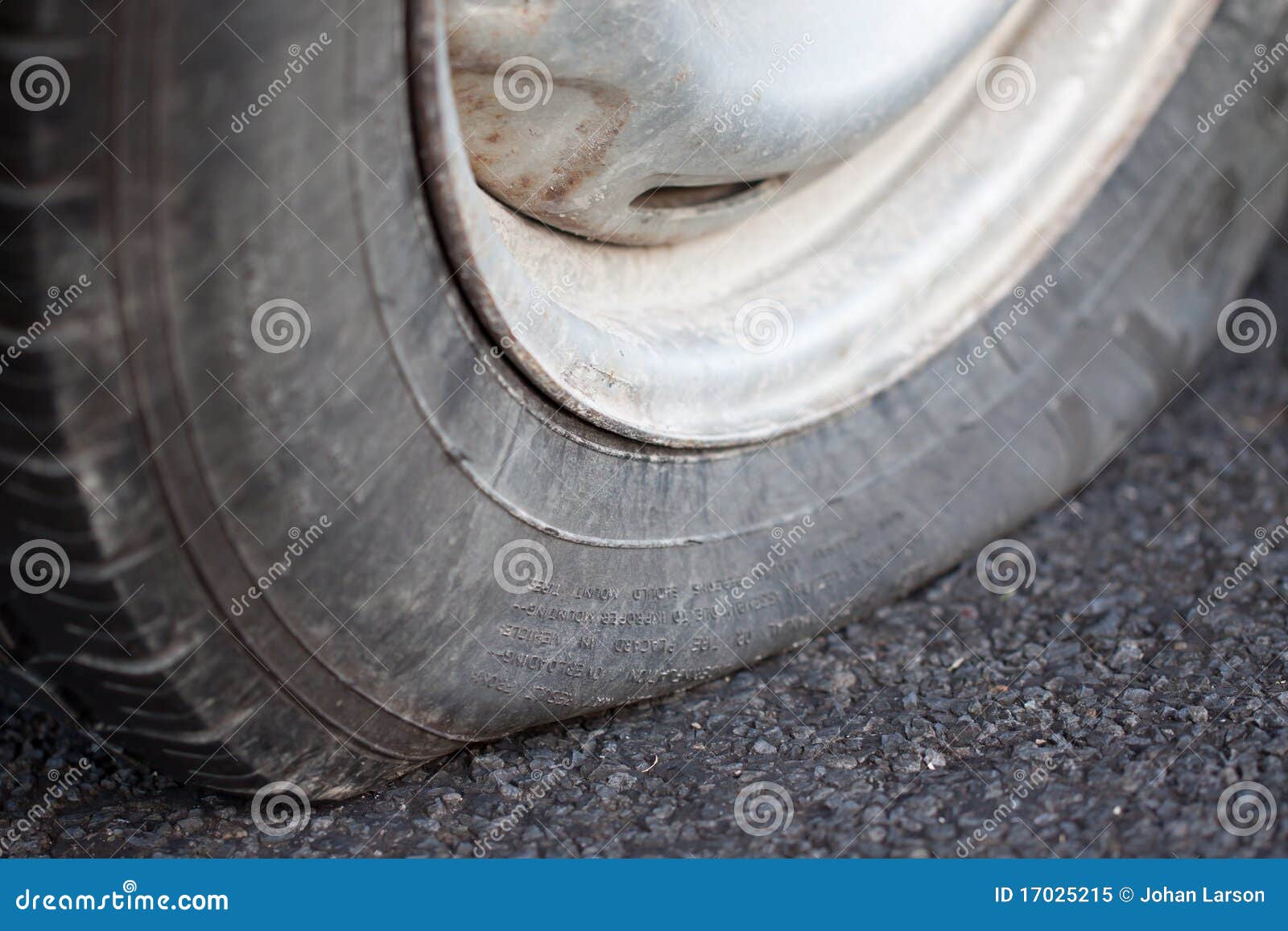 Closeup of a flat tire stock image. Image of accident 17025215