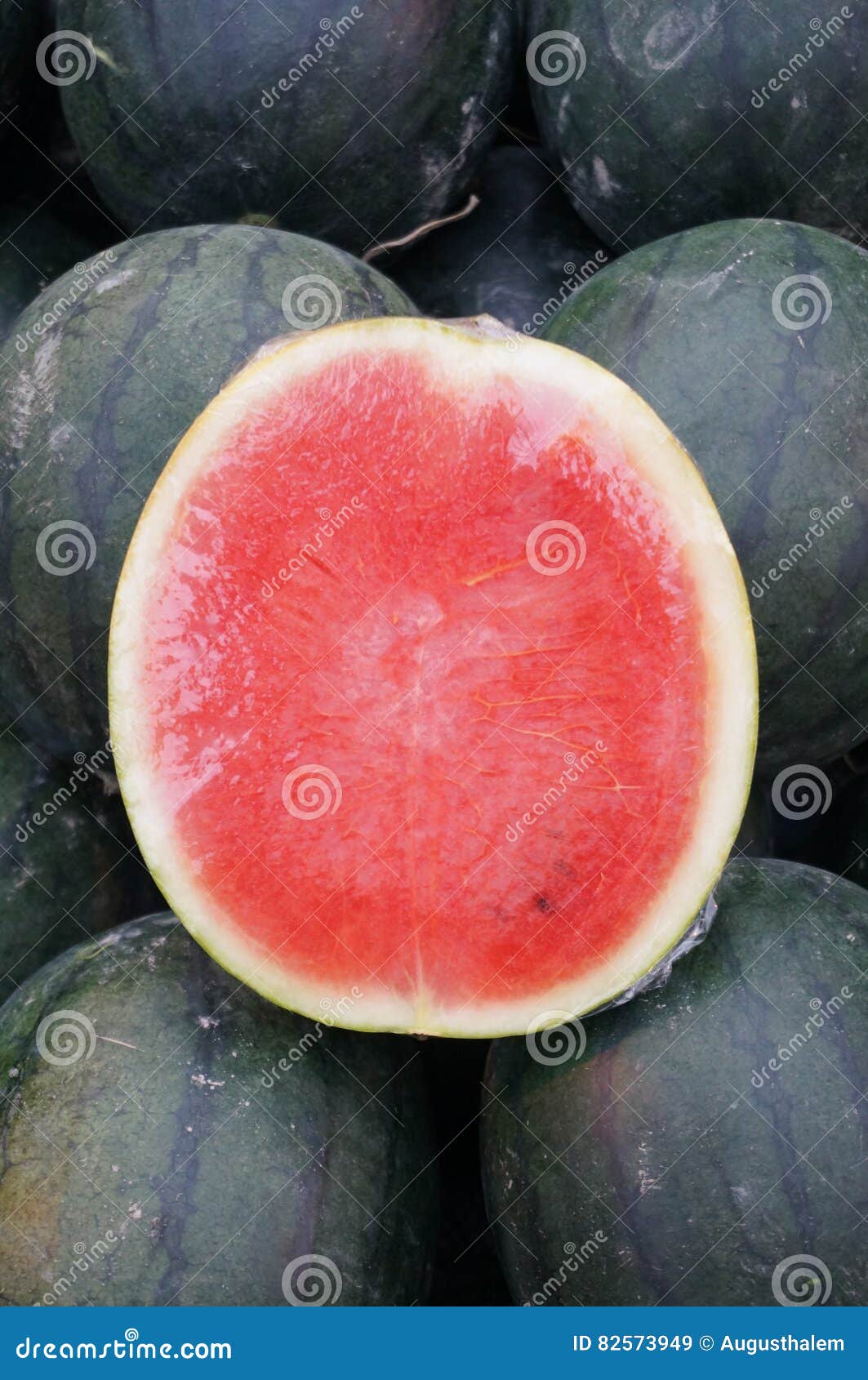Closeup of Flesh Watermelon Stock Image Image of backdrop, green