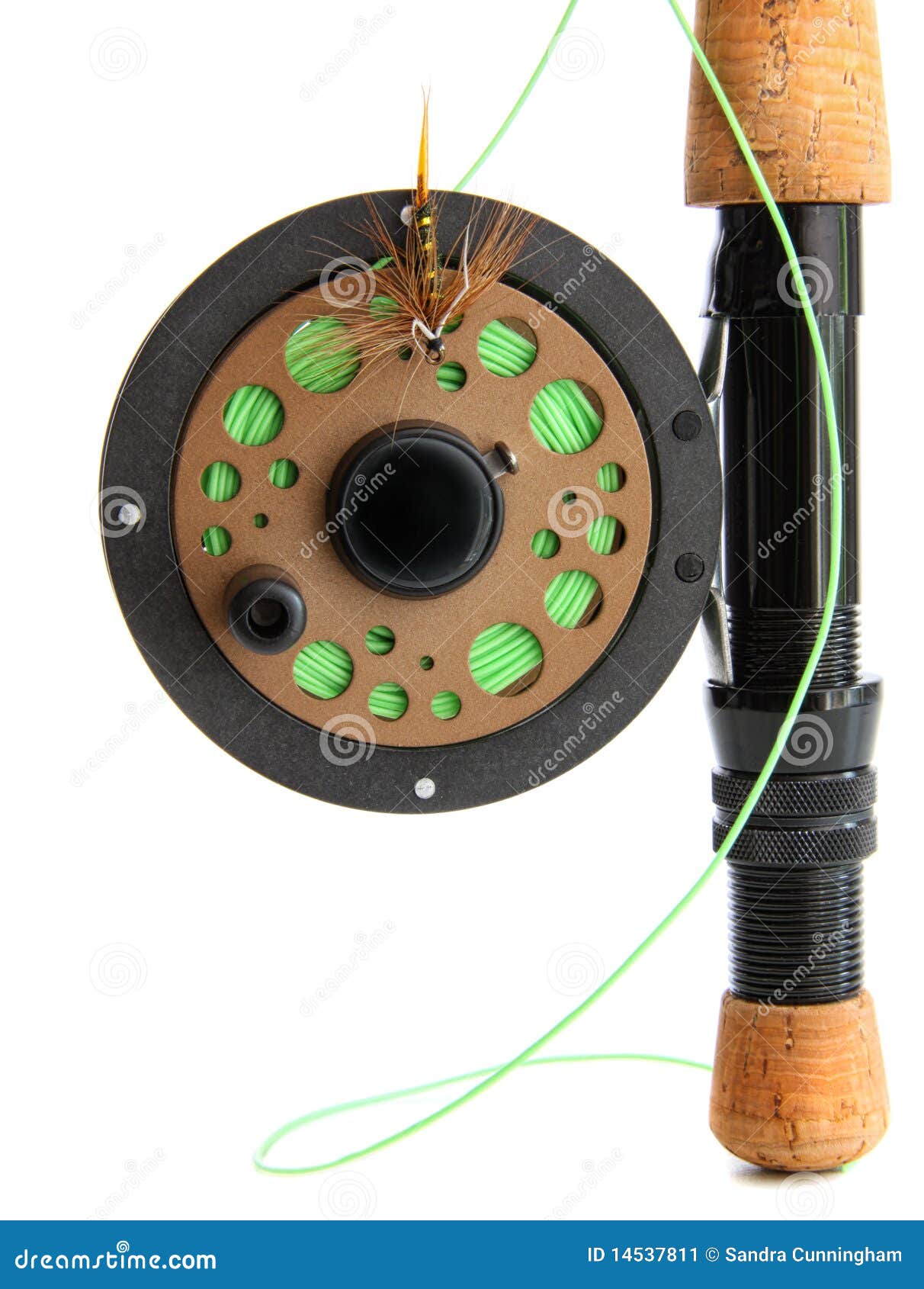 Closeup of Fly Fishing Rod on White Stock Image Image of imitation