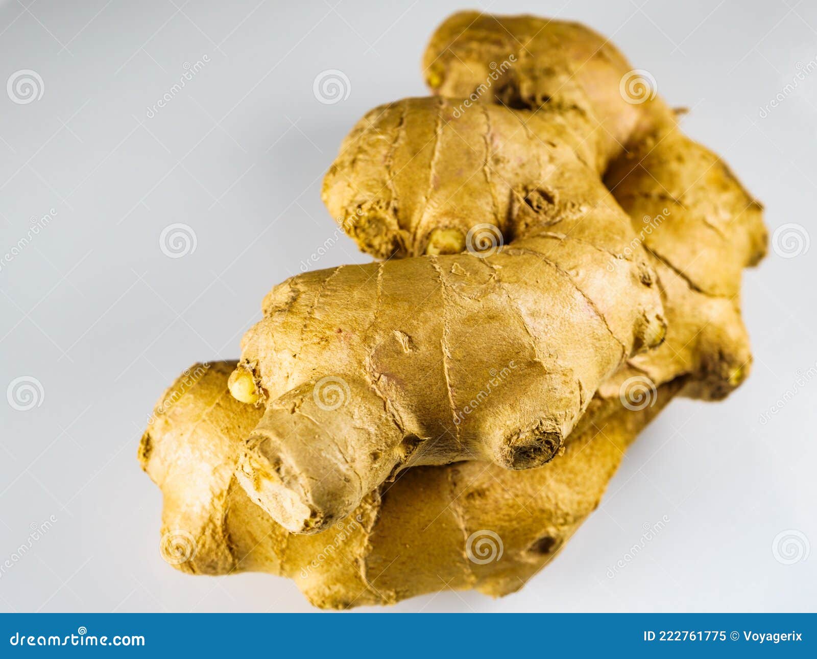 Closeup of Fresh Root Ginger on Plate Stock Image Image of food