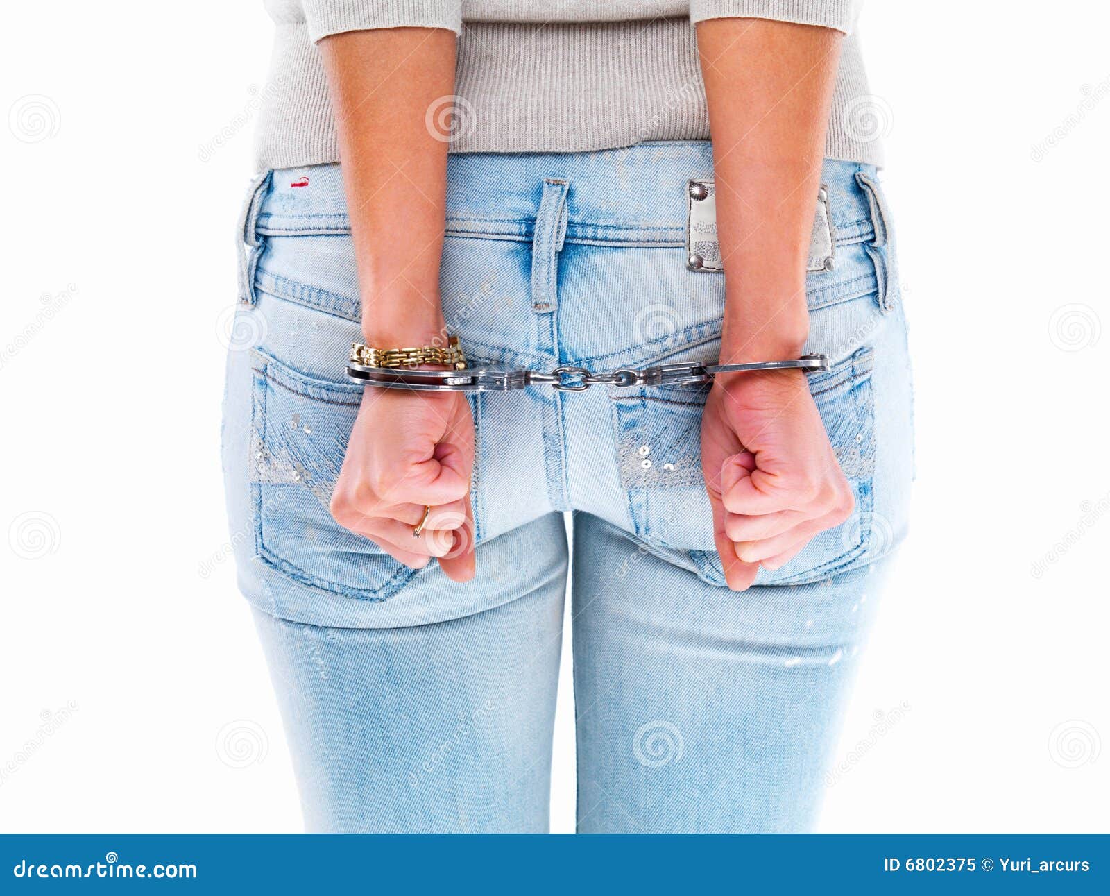 Closeup of a Girl S Hands in Handcuffs Stock Image Image of beauty