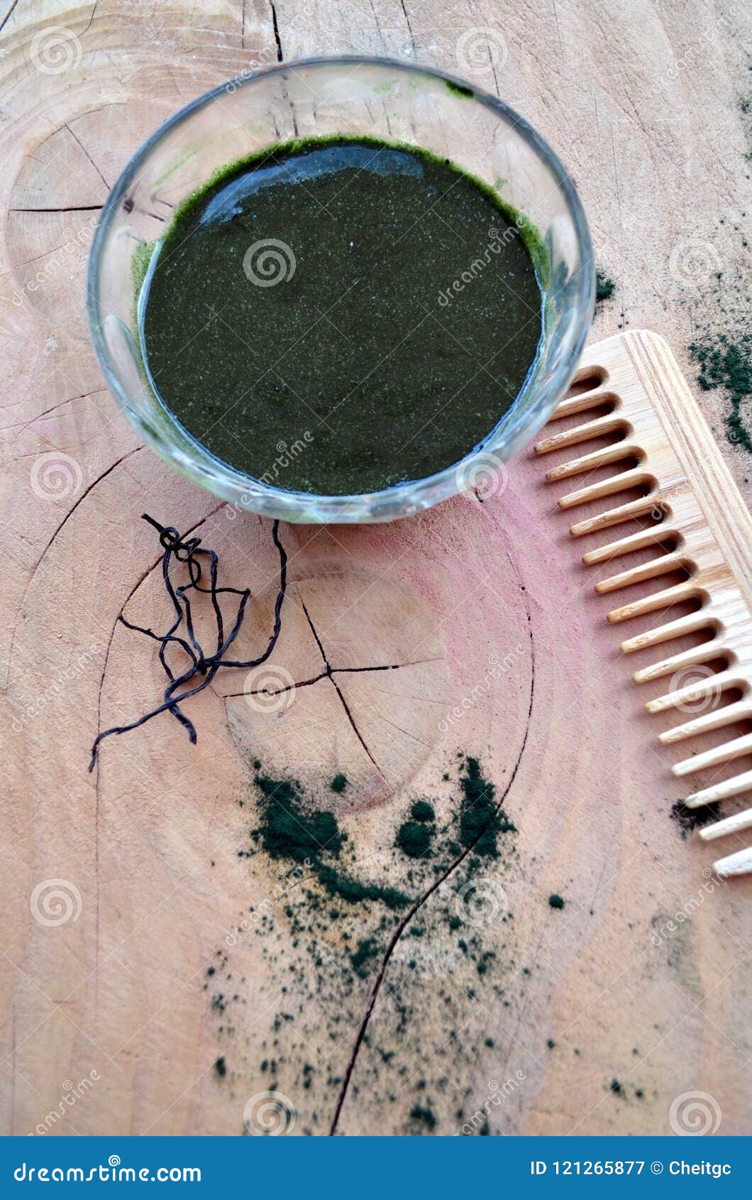 Homemade Natural Spirulina Hair Mask Stock Image - Image of herbal,  healthy: 121265877