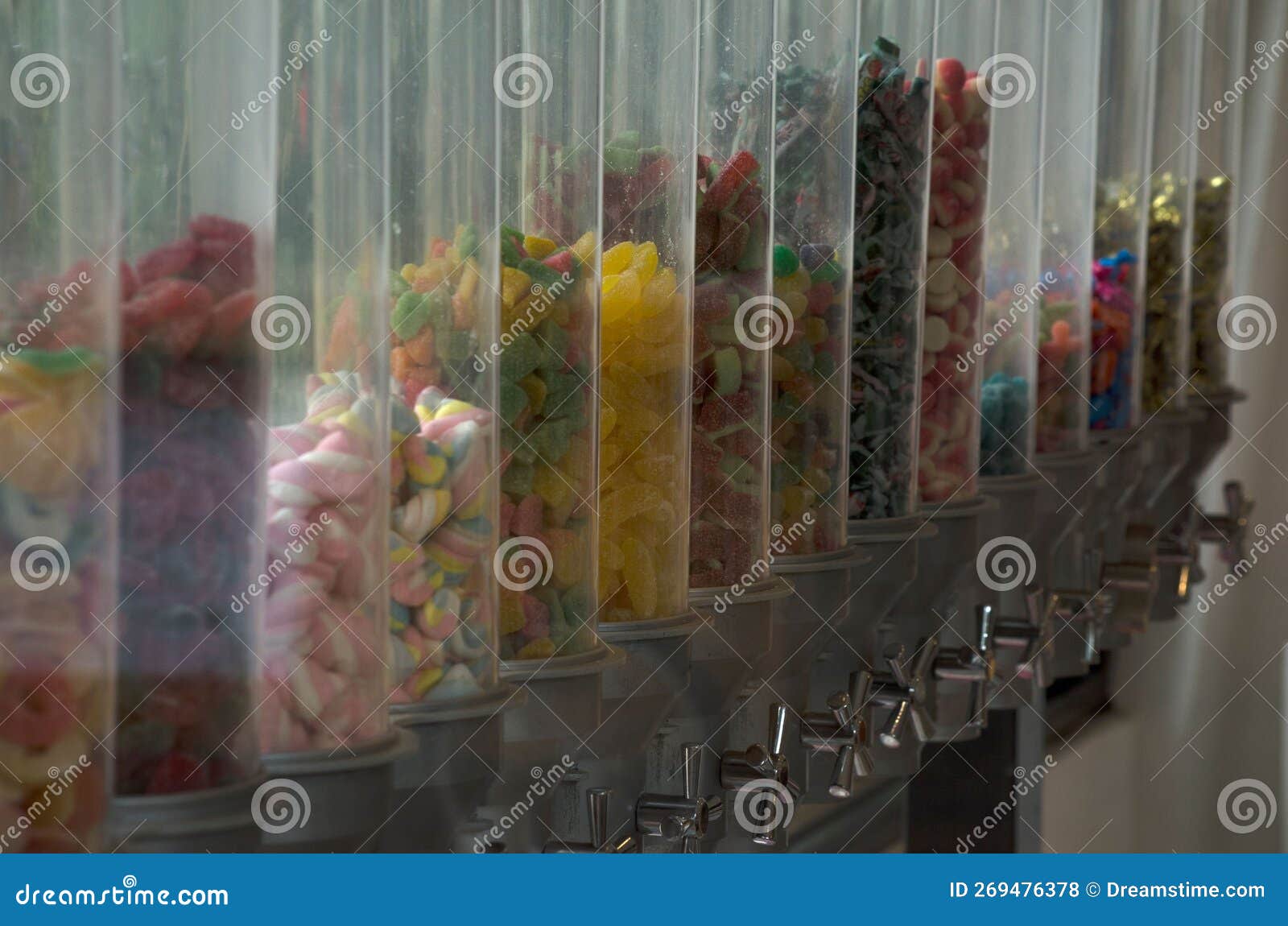Closeup of Glass Candy Jar in Candy Store Stock Photo Image of