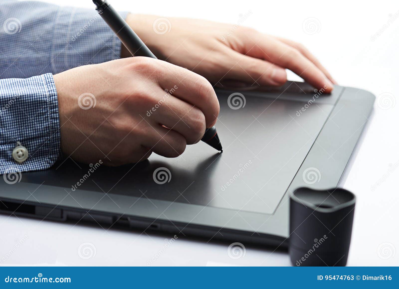 Closeup of Graphic Designer Tablet Stock Image Image of gray