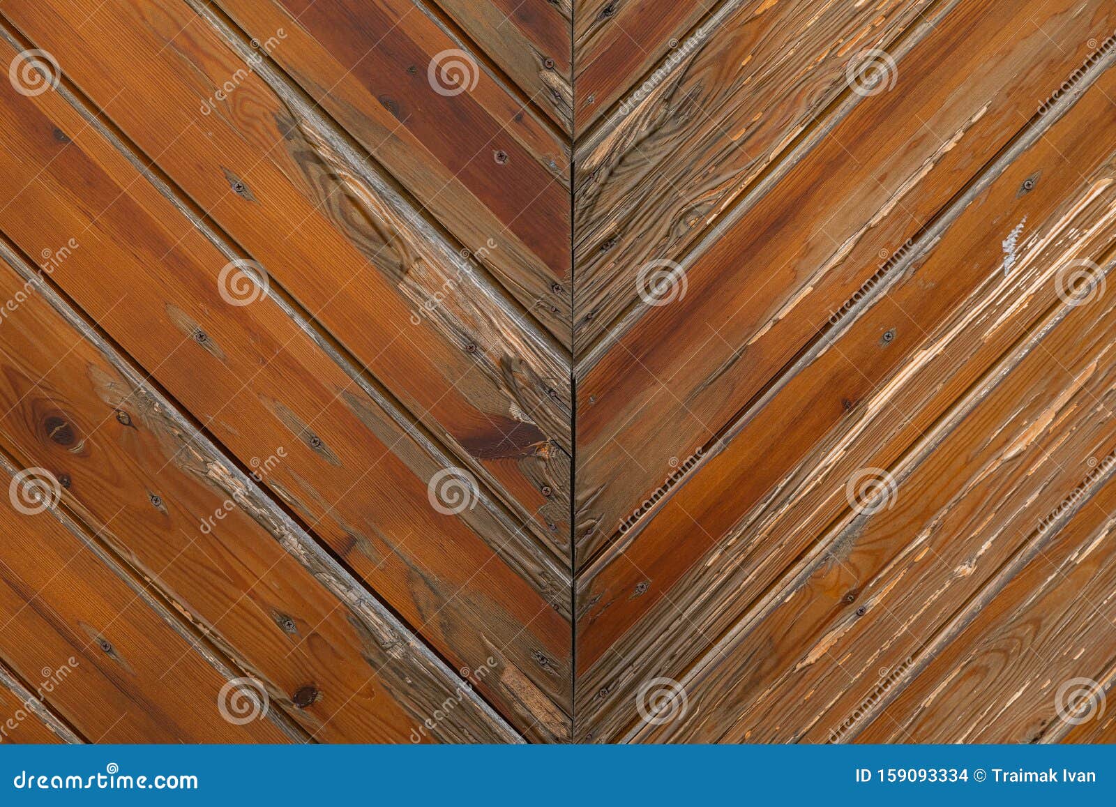 Closeup of Wooden Planks Wall, Pattern Seamless, Texture Stock Photo