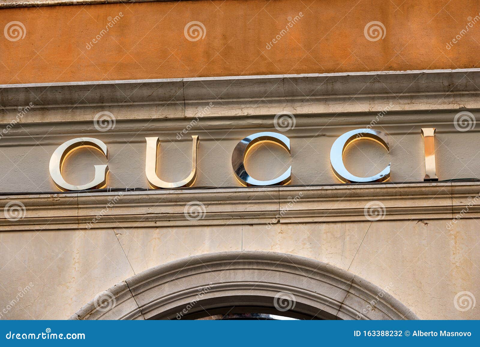 Closeup Of A Gucci Brand Name - Luxury Store In Venice Italy Editorial Photography - Image of ...