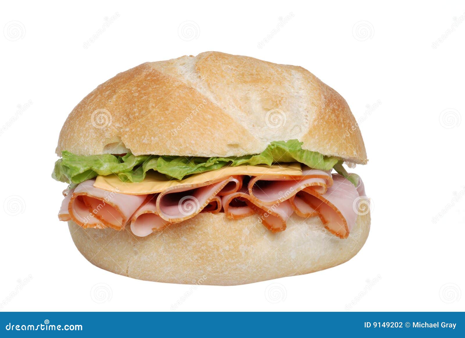 Closeup Ham Cheese Lettuce Sandwich Stock Photo Image of turkey