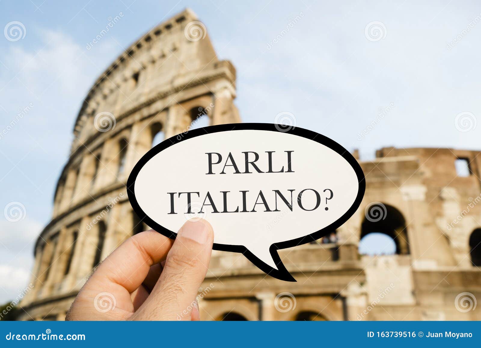 question do you speak italian, in italian