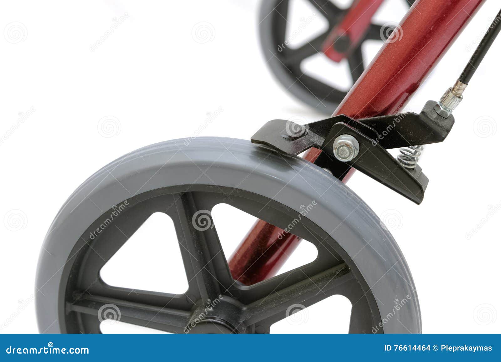 Closeup Handle and Brake of Wheelchair Stock Photo Image of stop, components 76614464