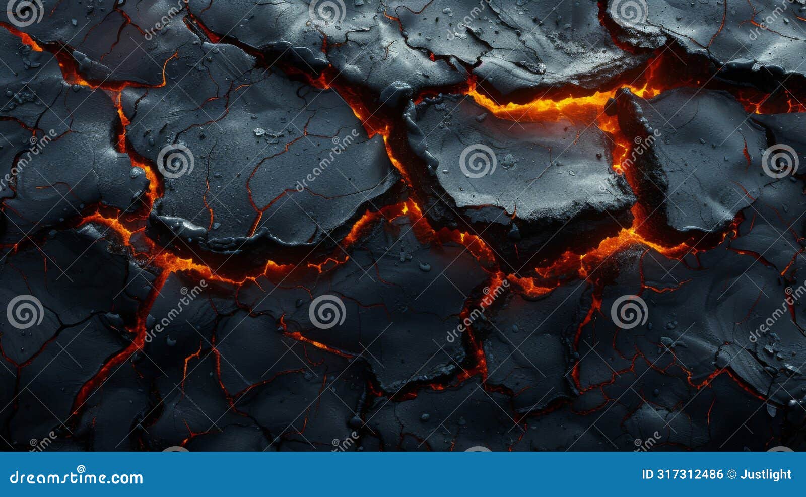 closeup of hardened lava with intricate cracks and crevices showcasing the intense heat it once possessed