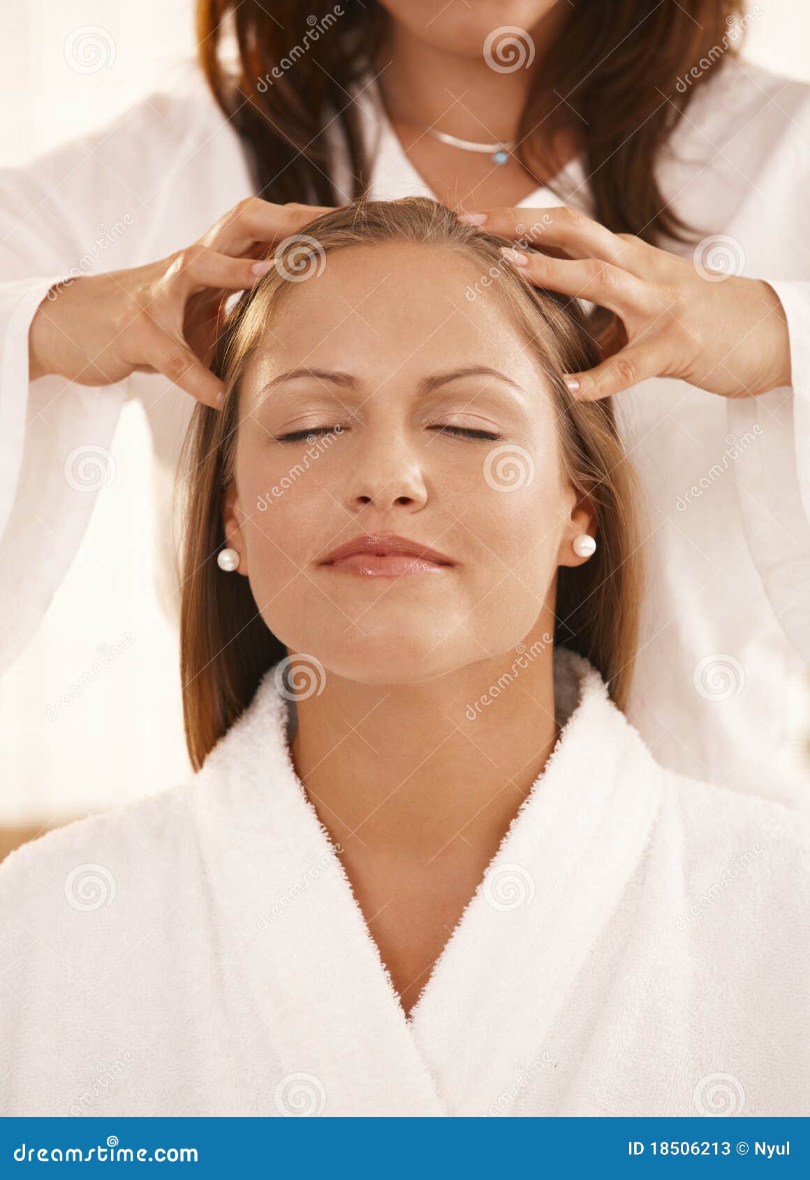Closeup Of Massage On A Pink Background. Back Massage. Spa Salon. Spa Body Massage Treatment