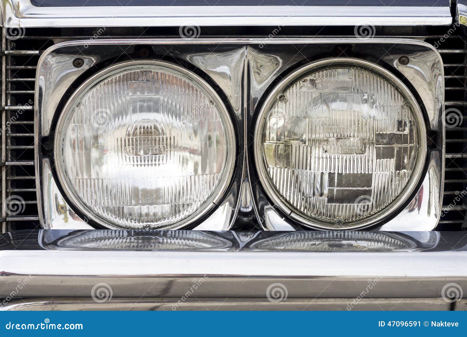 Closeup of the Headlights of a Classic Car Stock Image Image of collector, macro 47096591