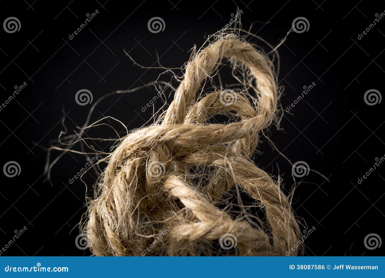 Closeup of Hemp Twine in Knot Stock Photo Image of brown, hemp 38087586