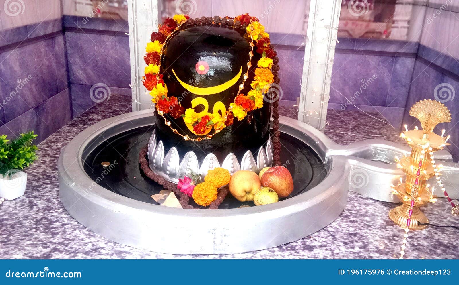 Closeup of Hindu God Shiva Linga,representation of Lord,used for ...