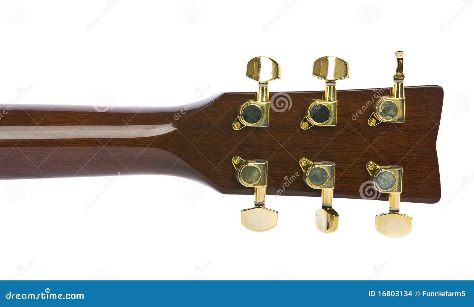 Closeup Image of Classical Gold Guitar Tuners Stock Photo Image of