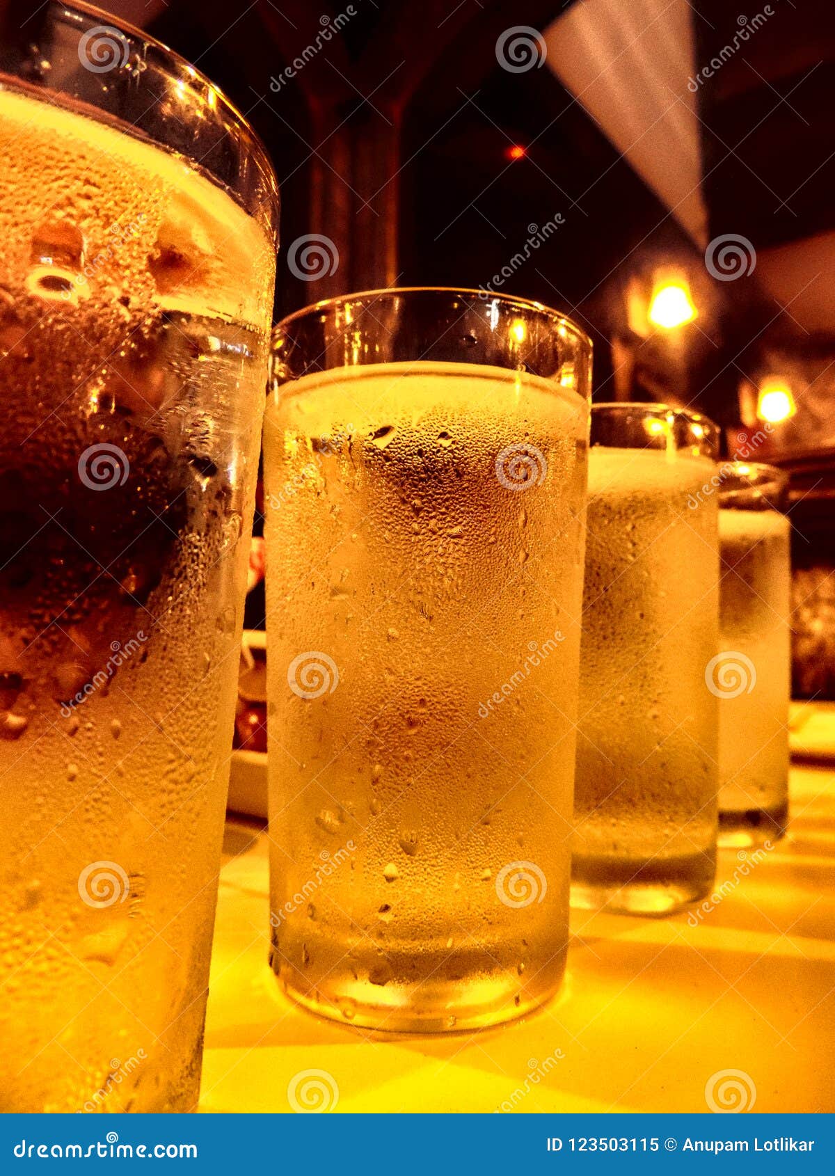 chilled water glass