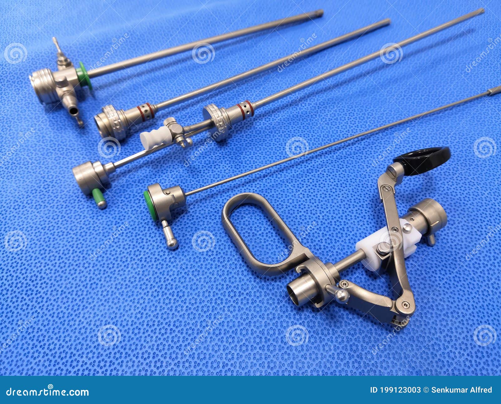 Hysteroscopy Surgical Instruments Set Stock Image