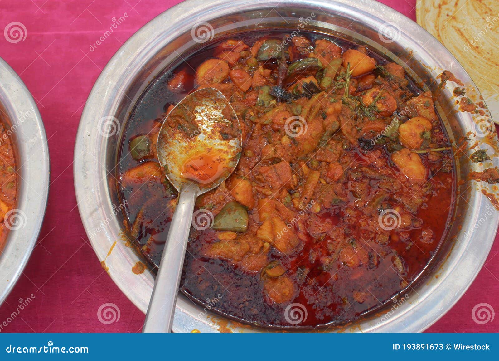 Closeup of Indian Wedding Food in a Bowl on a Table Stock Image Image of wedding, chips 193891673