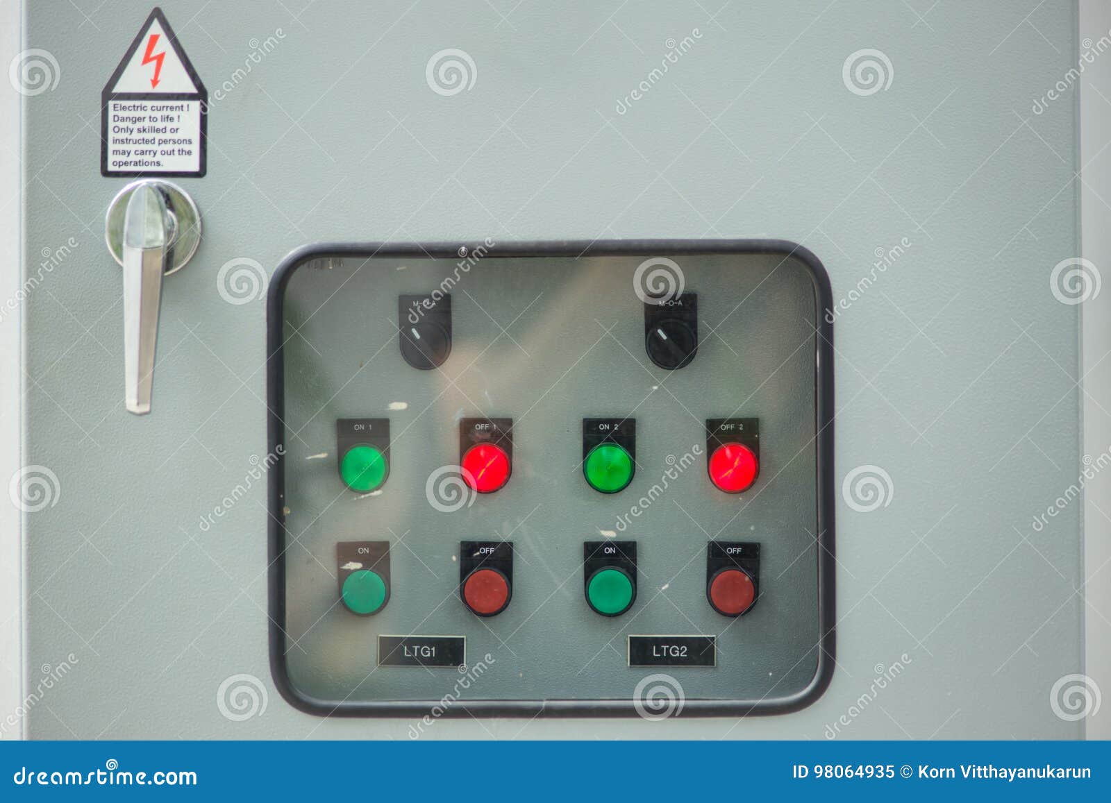Closeup Industry Main Electricity Switch Stock Image Image of display