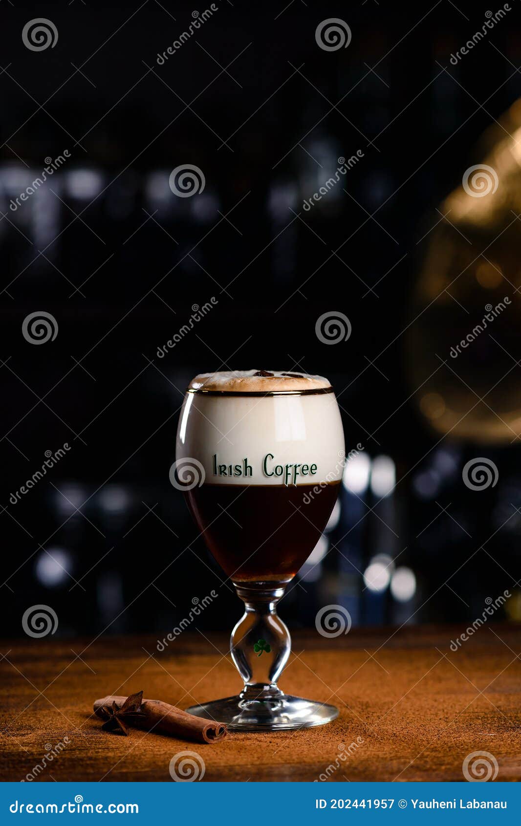 Closeup of an irish coffee stock image. Image of caffeine 202441957