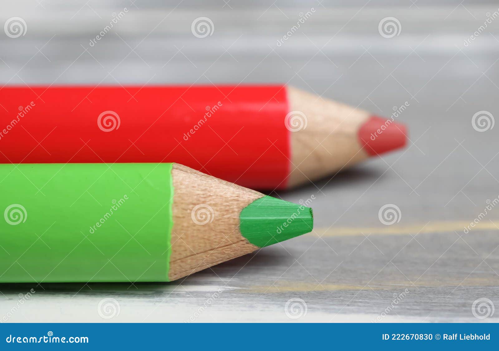 Closeup of Isolated Colorful Red and Green Crayons on Wood Background Stock  Photo - Image of group, concept: 222670830