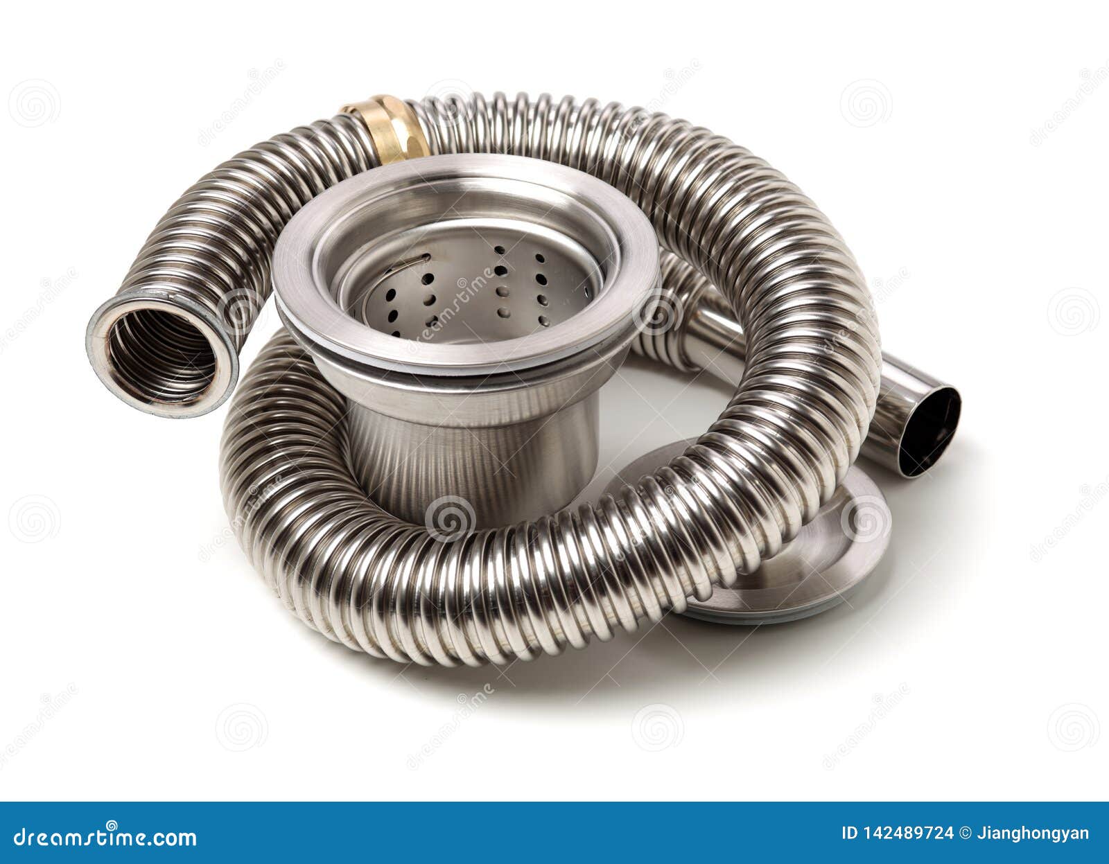 Closeup of Kitchen Drain Assembly Stock Photo Image of stainless