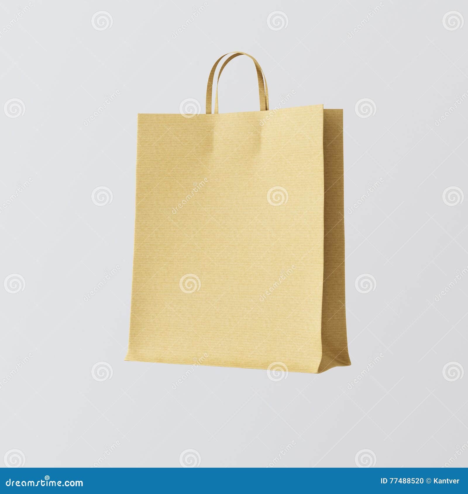 Download Closeup Kraft Paper Bag Isolated Center White Empty ...