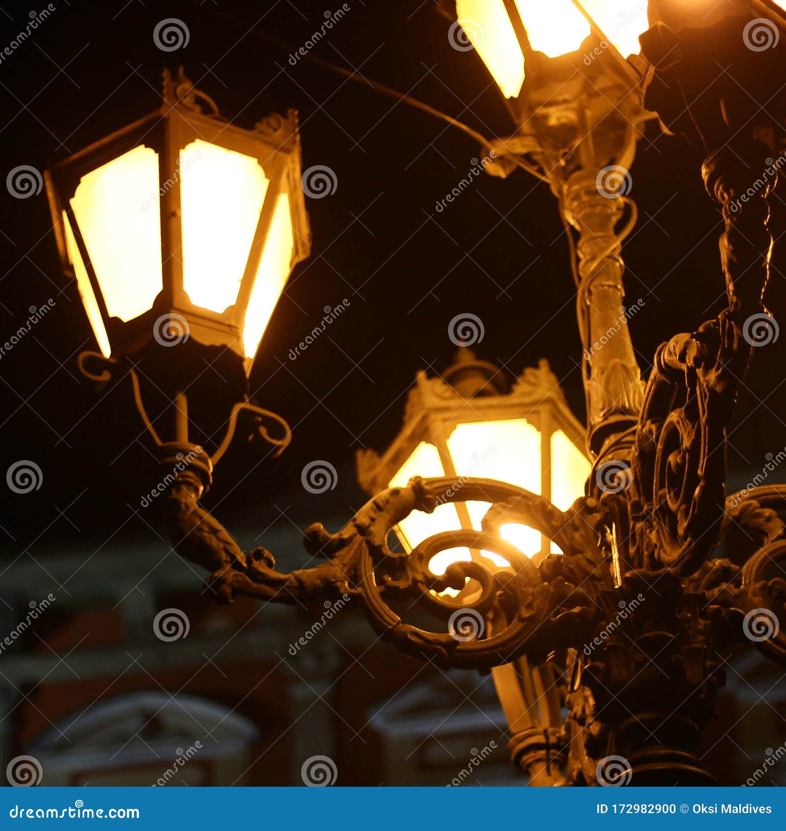 lantern in the old citycenter