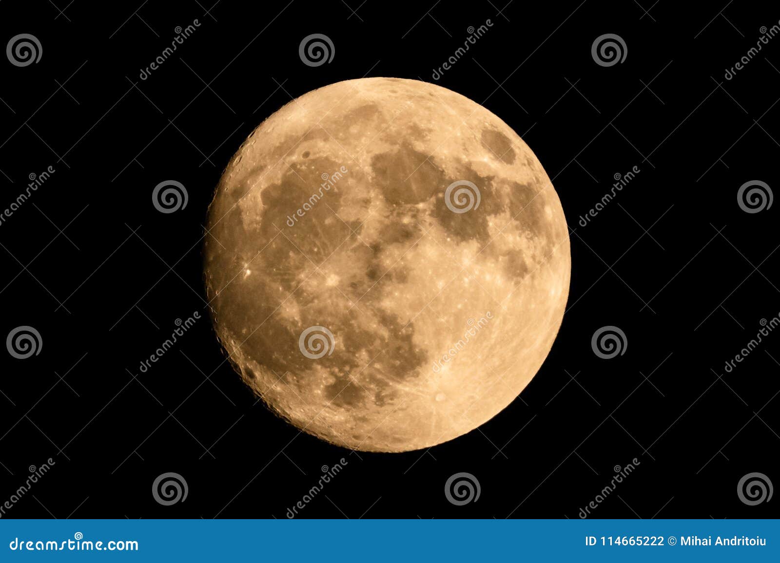 Closeup of a Large Shining Full Moon Stock Photo - Image of bright ...