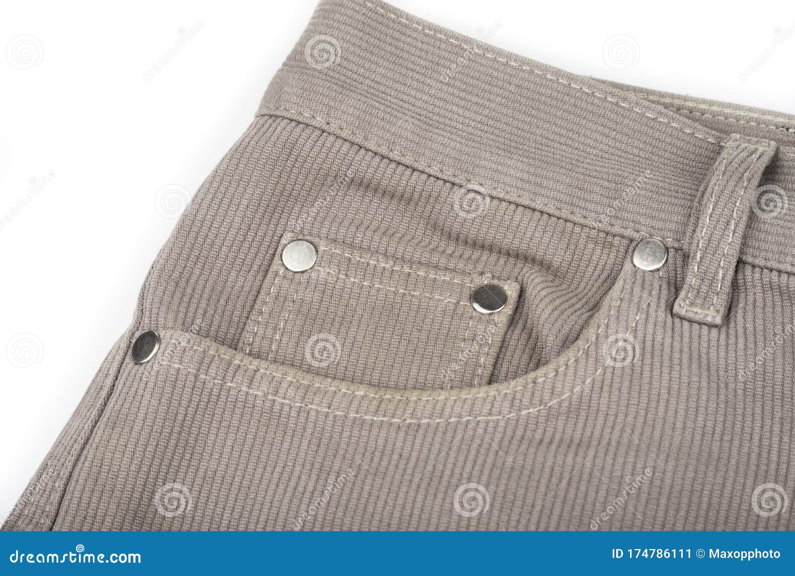 Closeup Of Male Pants On A White Background Stock Image - Image of ...