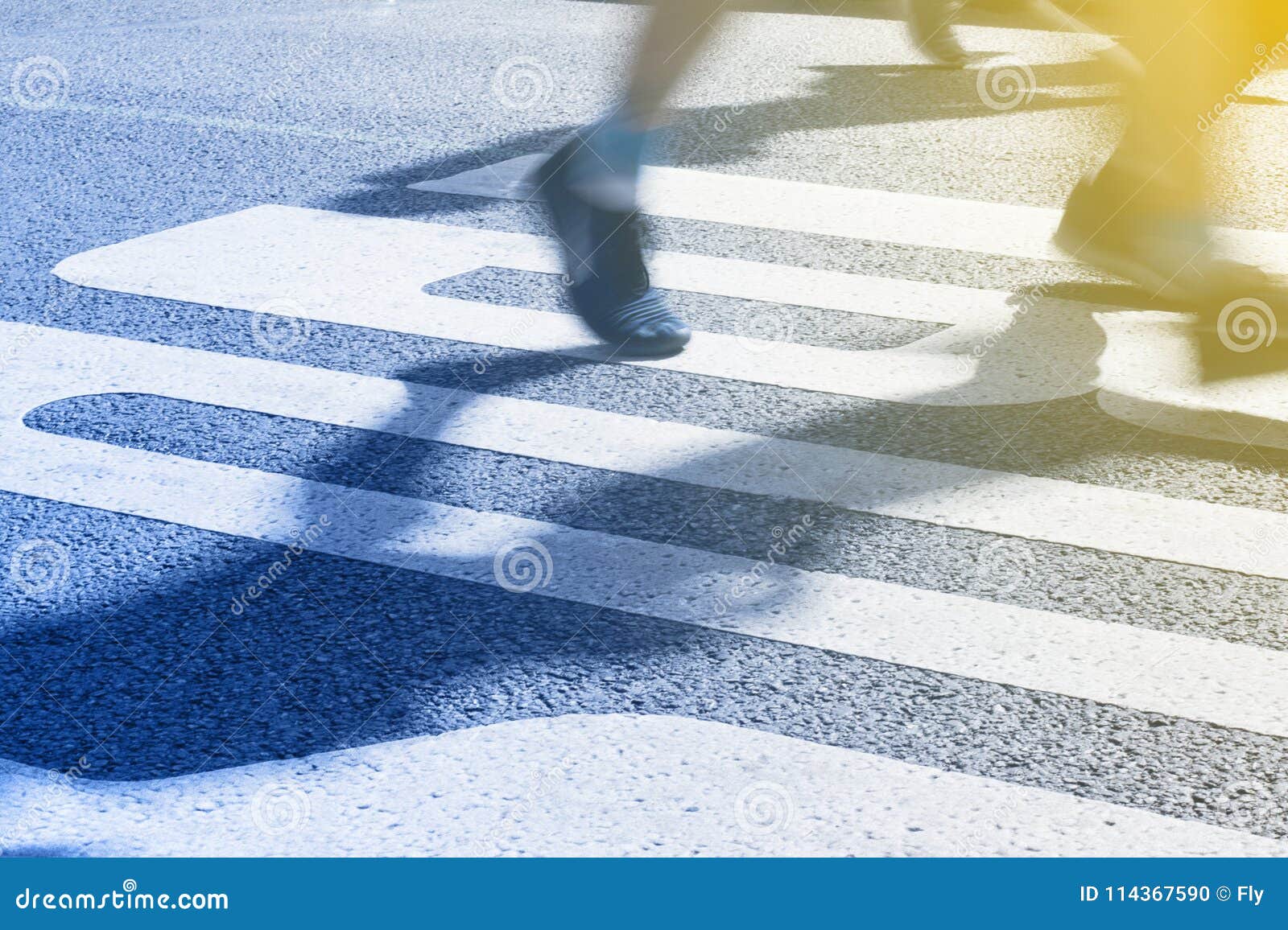 Closeup On Marathon Runners Legs And Feet With Motion Blur Stock