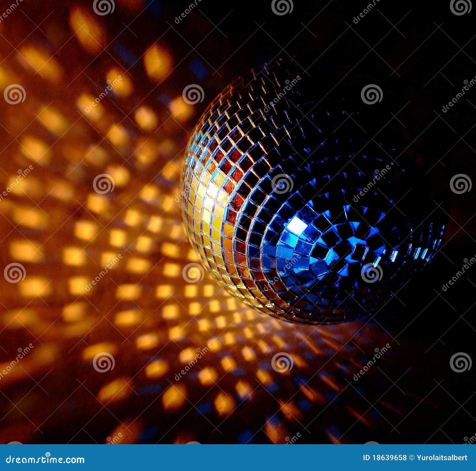 Closeup of a Mirrorball on a White Stock Photo Image of light, cosmo