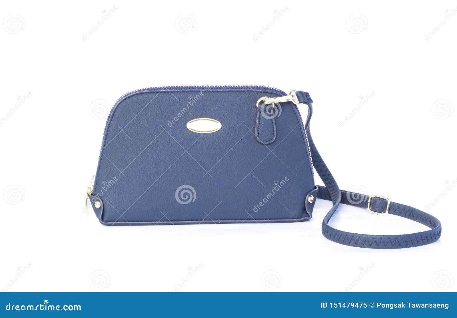 Closeup Modern Blue Bag Fashion on White Background Stock Image - Image ...