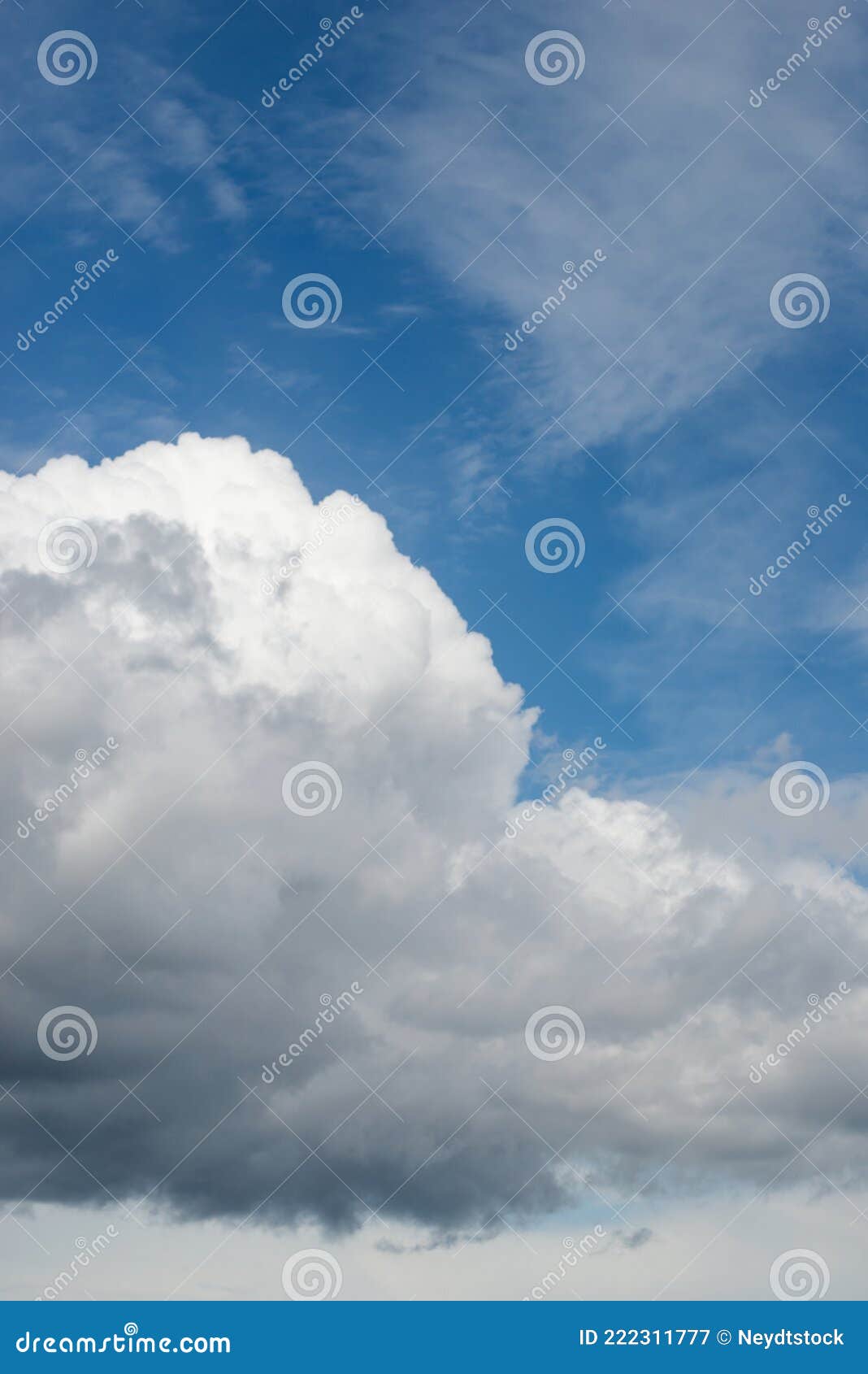 big cumulo nimbus cloud in the blue sky background