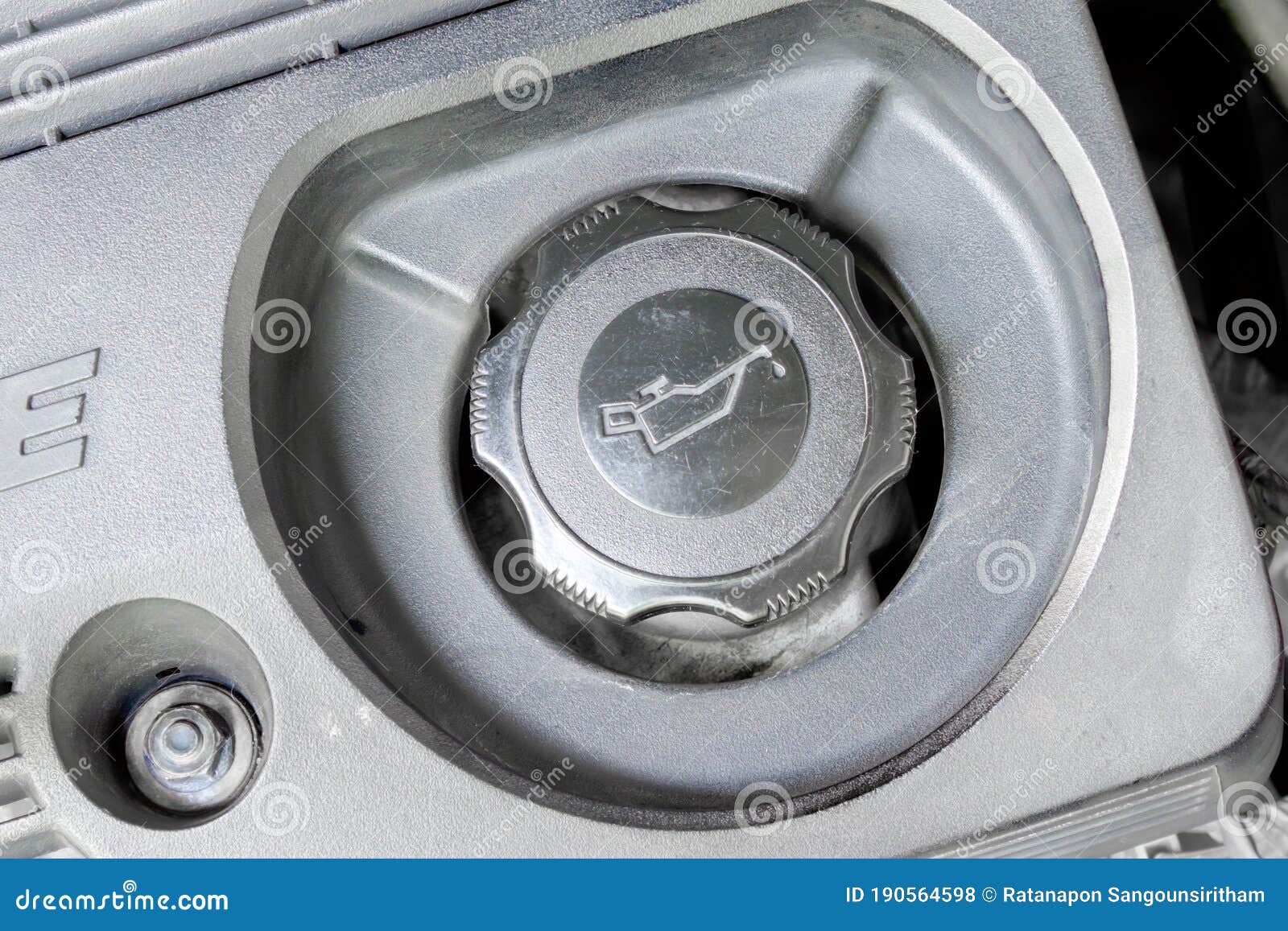 Closeup of Oil Cap on the Car Engine Stock Photo Image of equipment
