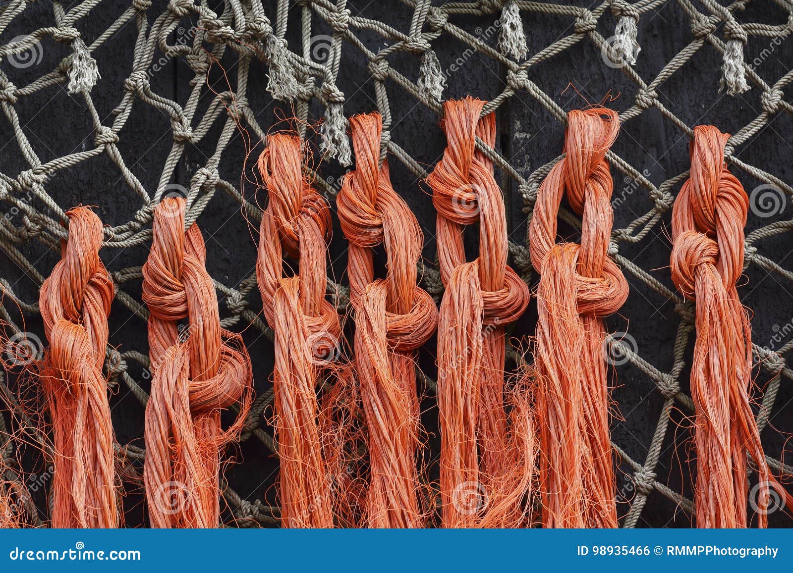 Closeup of Old Fishing Nets and Ropes Stock Photo - Image of museum,  rivers: 98935466